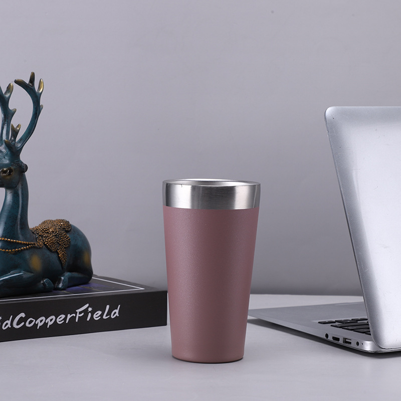 Amazon de doble capa de vacío pequeña taza de leche 304 taza de vacío de acero inoxidable taza de café taza de coche taza de helado portátil