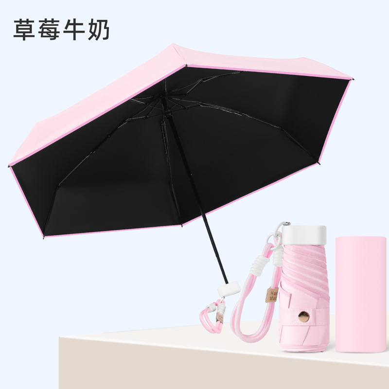 カラフルなパラコードフラット 50% off ビニール傘ミニ超軽量傘晴雨兼用日焼け止め UV 保護傘女性用|undefined