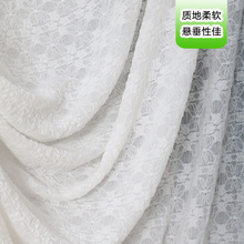 纹理内衣柔软开衫批发蕾丝褶皱花朵春夏复古面料泡泡布蕾丝面料