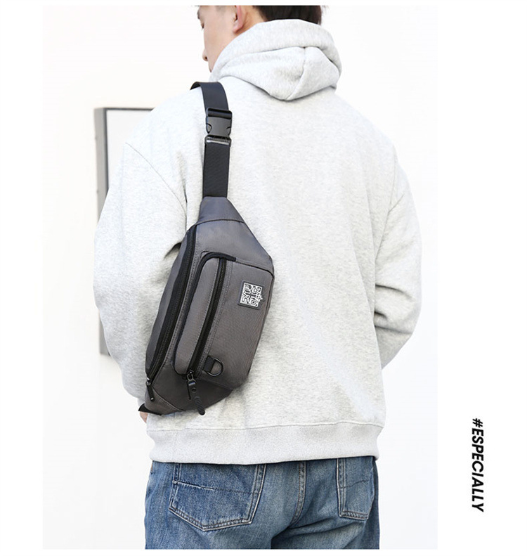 Men's Instagram trendy small bag, Japanese simple crossbody bag, men's backpack, trendy waist bag, single-shoulder bag, nylon crossbody bag undefined