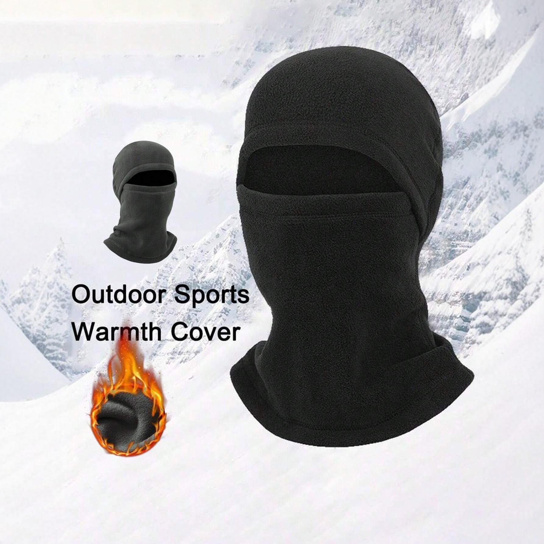Cross-Border Autumn and Winter Velvet Warm Mask, Outdoor Sports Polar Fleece Hood, Neck Scarf, Neck Protector, Integrated Cycling Mask