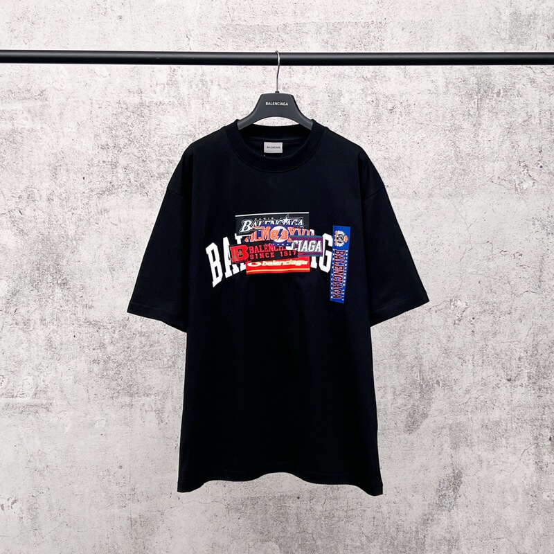 Cross-Border Paris B Brand Authentic Version Summer Hot-Selling Letter Print Embroidered Short-Sleeve T-Shirt Unisex One-Piece Delivery Cross-Border Paris B Brand Authentic Version Summer Hot-Selling Letter Print Embroidered Short-Sleeve T-Shirt Unisex One-Piece Delivery