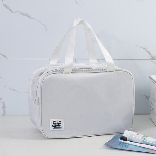 Portable toiletry bag, travel storage, simple men's business trip waterproof dry and wet separation makeup storage bag