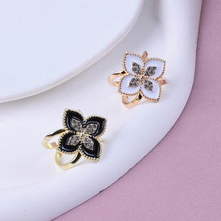 Nieman Korean-style Four-leaf Clover Silk Towel Buckle Fixed Clip Shirt Ribbon Bow Buckle Large Square All-match Buckle Fashion