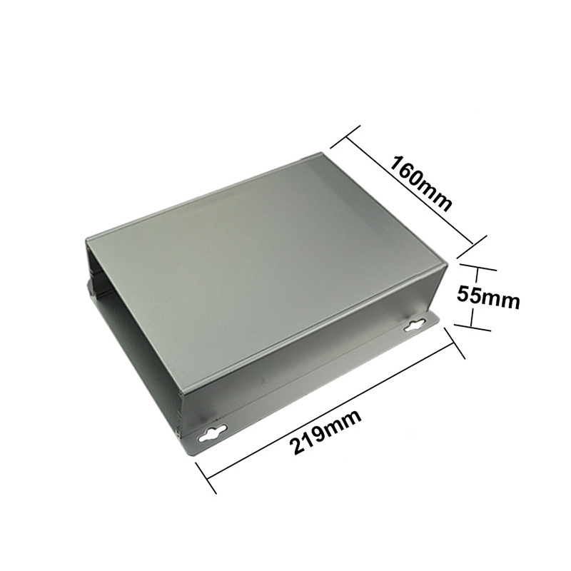 奥科姆通信接线盒铝壳体铝盒带耳朵控制器电子产品铝外壳C-A11