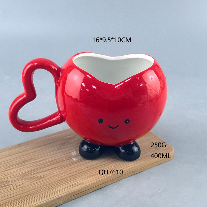 Nuevo creativo de cerámica encantador cariño pequeño taza encantadora curación emoción taza de cerámica tridimensional regalo de graduación