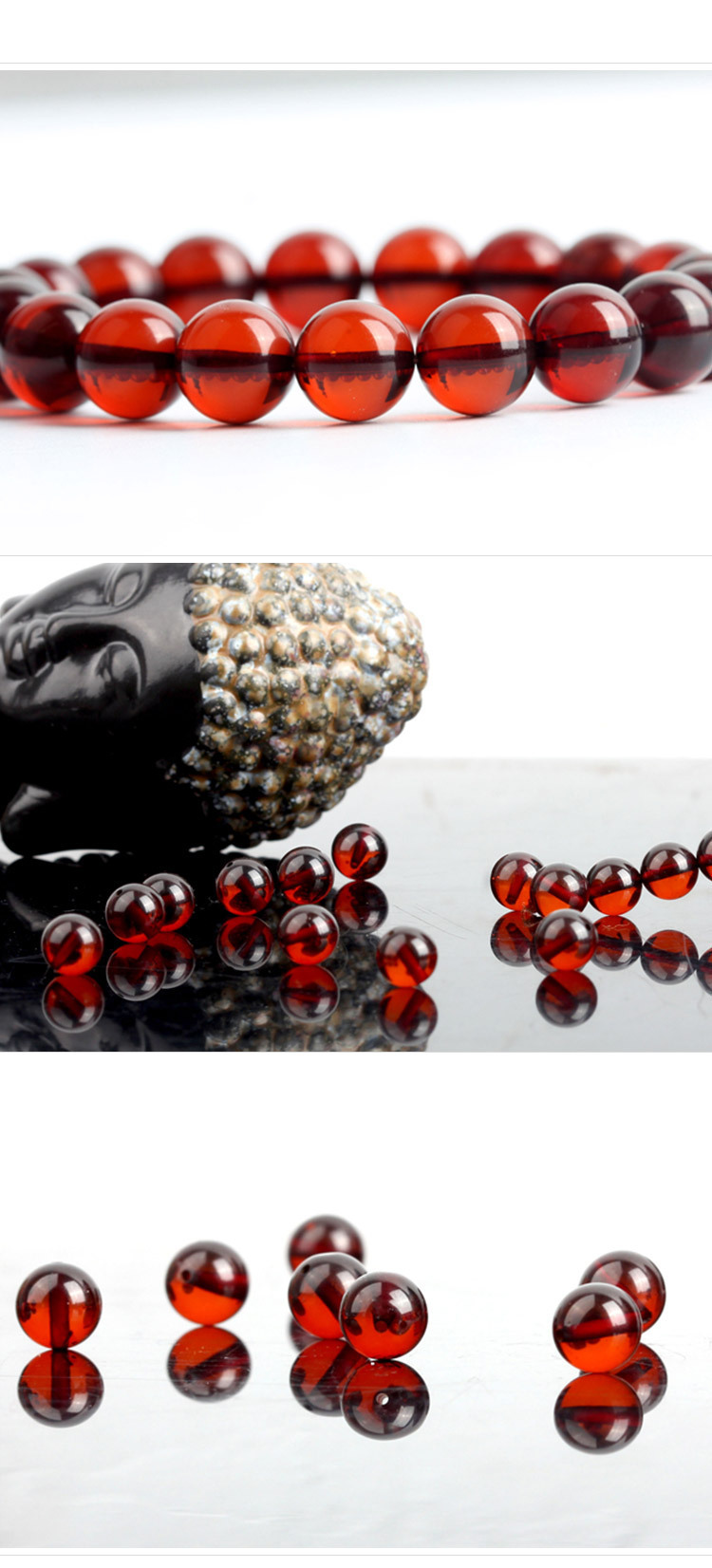 Natural Blood Amber Loose Beads Spacer Beads Blood Amber Amber Beeswax Raw Stone Round Beads Amber Multi-Treasure Cultural Play Beads Jewelry