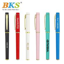 BKS广告笔logo印刷金属笔夹商务签字笔塑料中性水笔文具批发