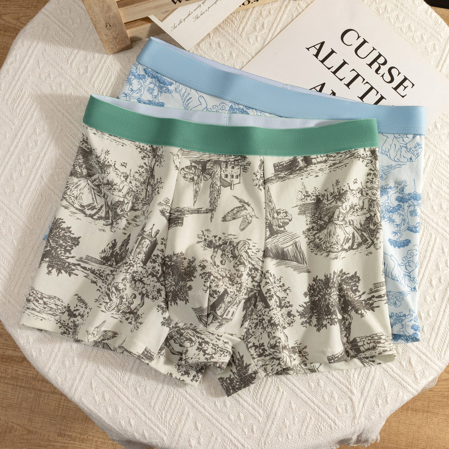 Explosión de la nueva ropa interior china de hombre algodón 7A, seda de morera antibacteriana, entrepierna transpirable y cómodas pantalones de cuatro hombres al por mayor