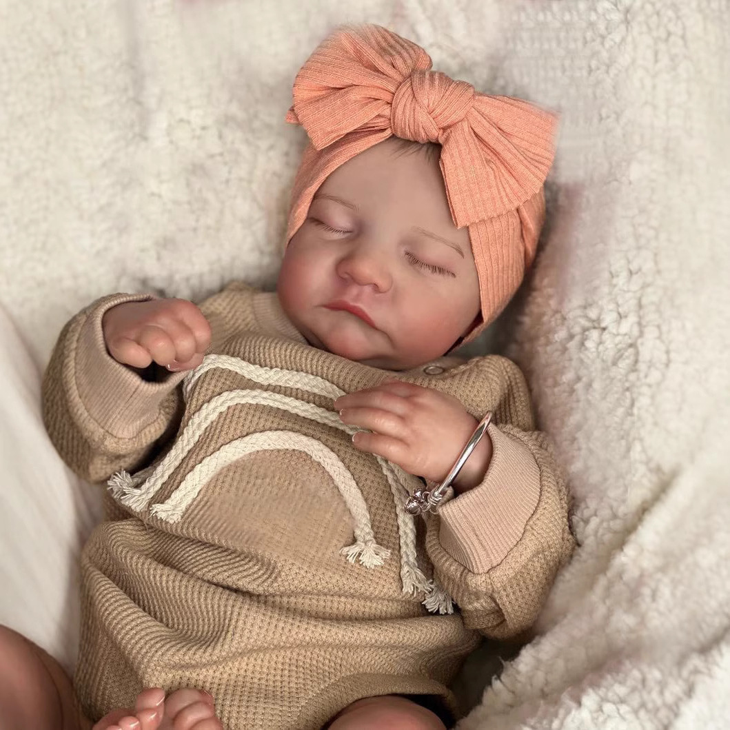 E-commerce Lebo suministro vi bebé pulgada muñeca cruda re transfronterizo lindo pesado RMN simulación 18 muñeca de goma completa