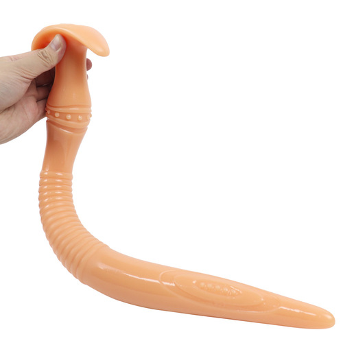 Large version of wearable eel erotic masturbation anal plug for women, deep type, extra long back yard adult sex toy wholesale