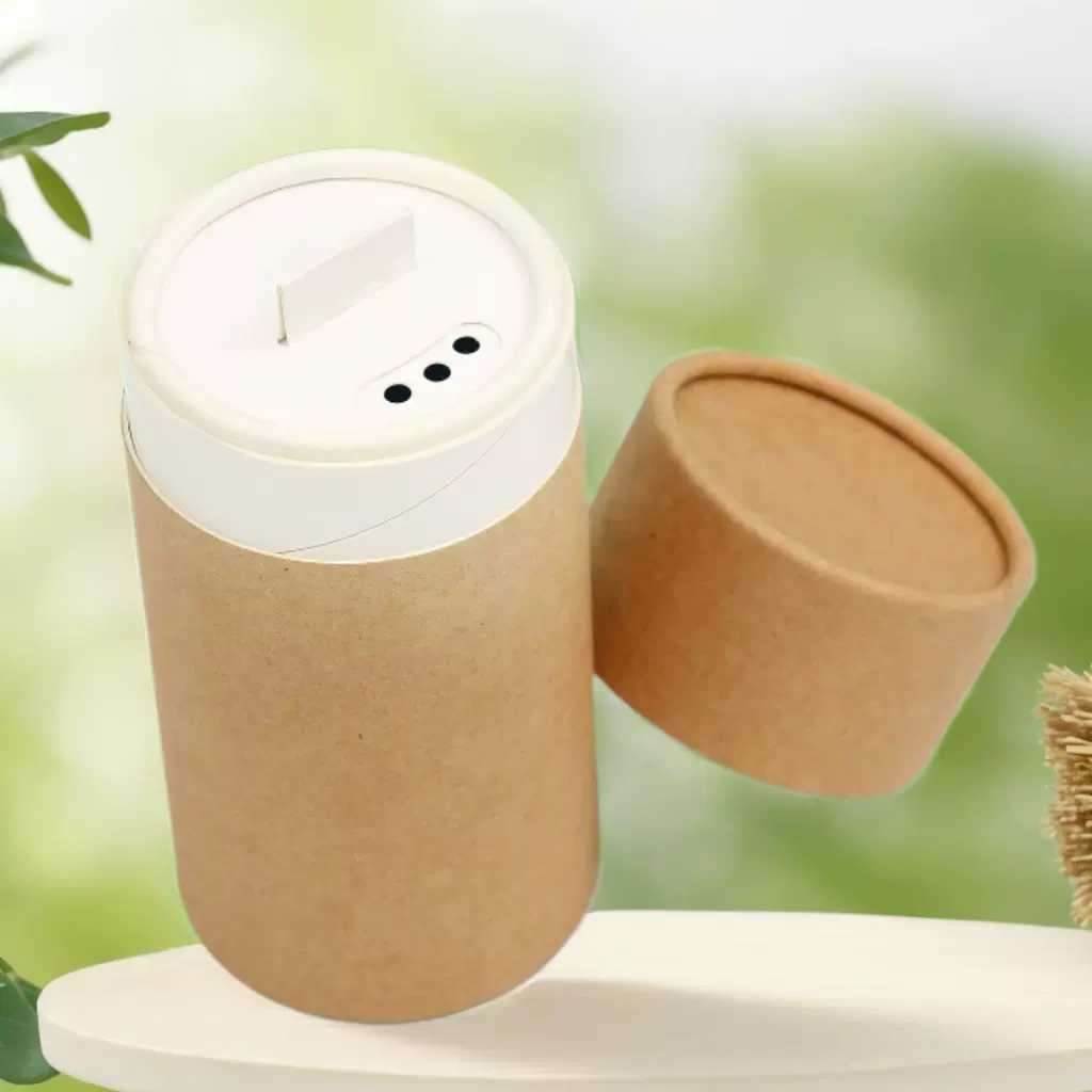 食用盐纸罐定制厨房调味料鸡精胡椒粉调味品牛皮包装定制包装罐装