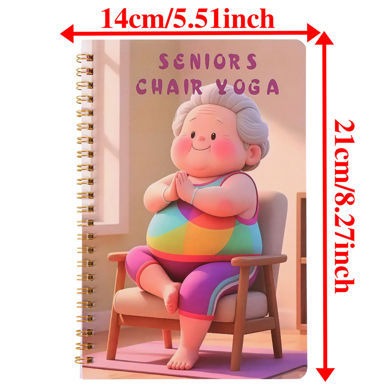 跨境新款线圈30天椅子瑜伽训练指南CHAIR YOGA FOR WEIGHT LOSS|undefined