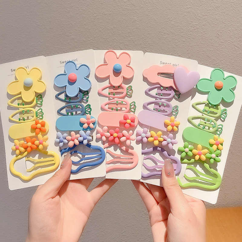 2024 nuevo clip BB de color lindo clip de cabello de boca de pato chica lateral clip de frange para niños tocado tarjeta de cabello rotura