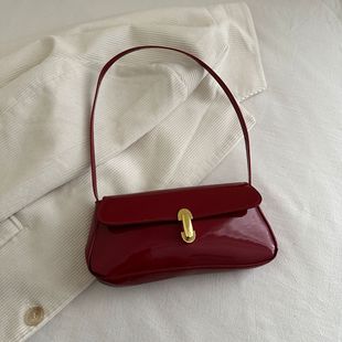 French-Style Trendy 2025 New Lock Fashion Retro Underarm Stylish Single-Shoulder Handbag for Women Small Square Bag
