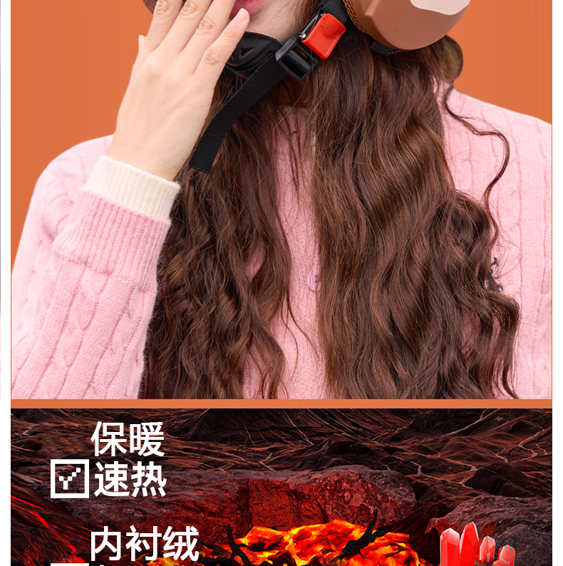 3C Electric Vehicle Helmet for Men, Women, and Children, Winter Warm Fleece-Lined Thickened Windproof Helmet