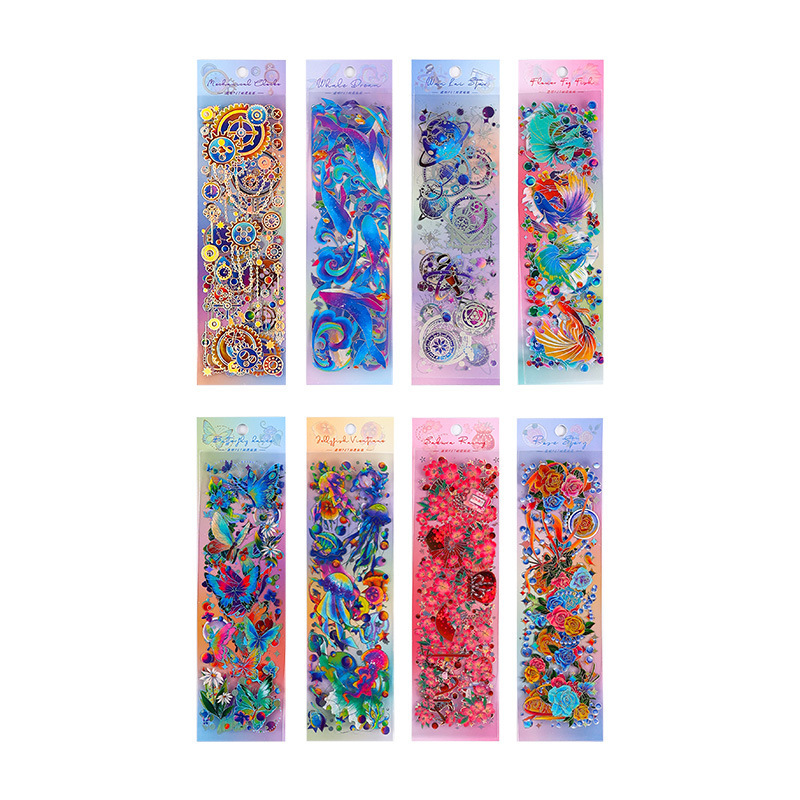 Sueño fragmento serie bronceado impermeable pvc goo tarjeta de pegatinas lindo diario de los niños pegatinas material de papelería pegatinas