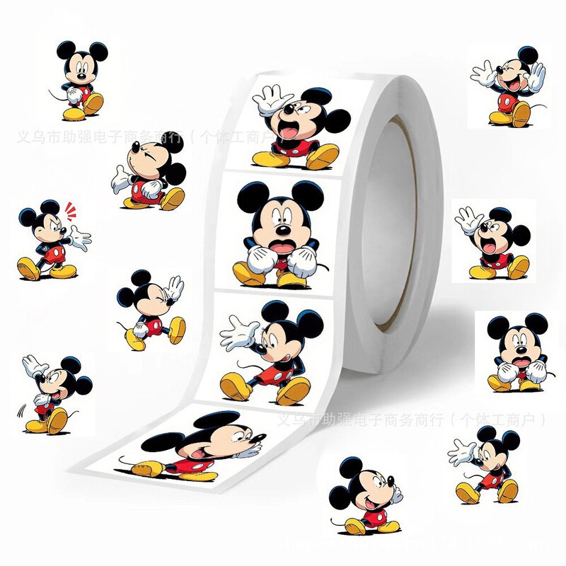 20mm 500 Stickers/Roll Mickey Roll Stickers Decorative Luggage Sealing Stickers Journal Tape Wholesale 20mm 500 Stickers/Roll Mickey Roll Stickers Decorative Luggage Sealing Stickers Journal Tape Wholesale