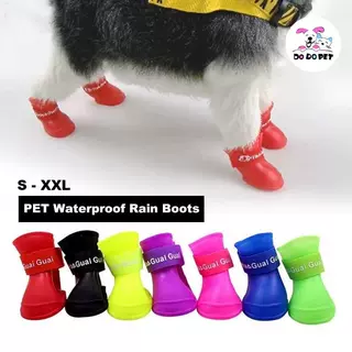 宠物狗雨鞋防滑防水猫狗户外鞋套4件套便携耐用环保材质