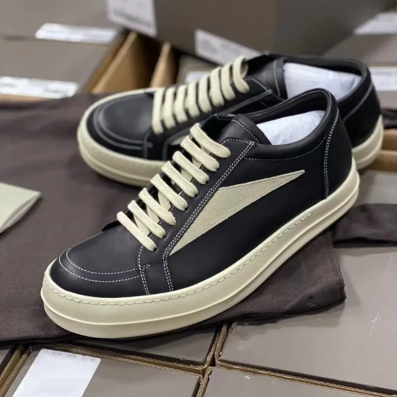 Ro Shoes American High Street Rick Casual Sneakers Men's Thick-Soled Men's Shoes Trendy Brand High-End Owens White Shoes