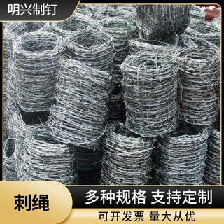 防爬刺防盗刺铁蒺藜厂家供应隔离护栏网果园养殖防攀爬围栏丝刺绳