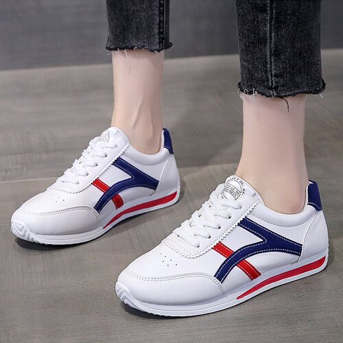 2025 Summer Laced Casual Sports Shoes with Soft Sole, Versatile Gengang Shoes, Large Size Student Running Shoes