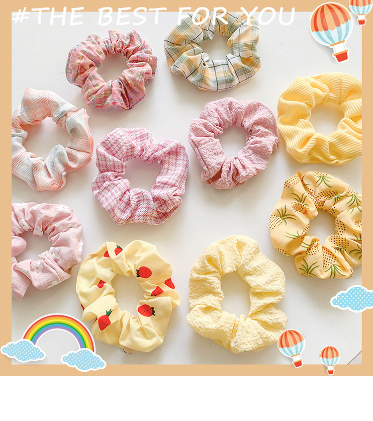 25g Weight Hair Tie Hair Accessories Type 1 Piece Quantity Street Occasion Sweet Women'S Solid Color Rib-Knit Hair Tie