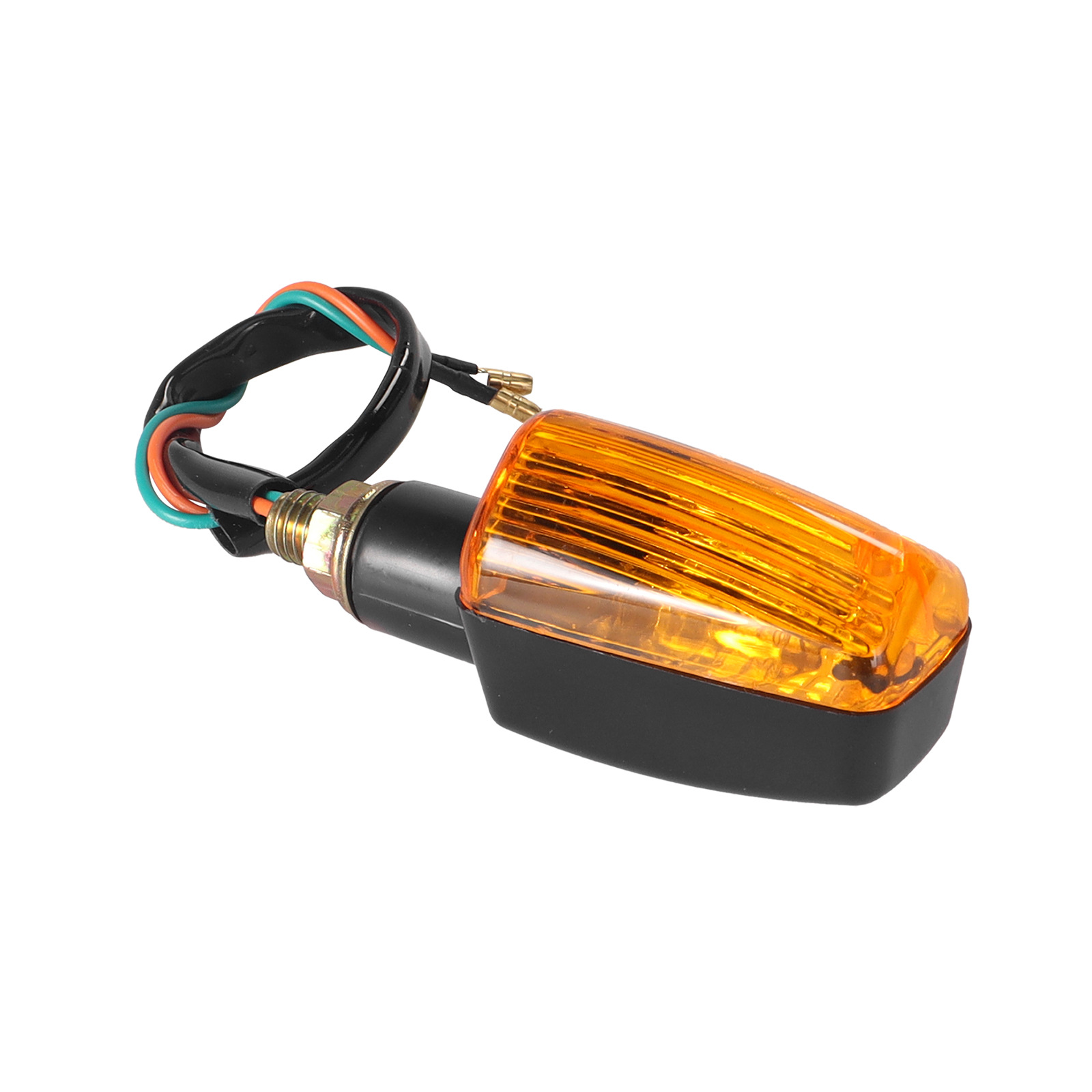 Ventas calientes de accesorios de modificación de motocicleta lámpara de señal de cáscara amarilla Harley retro luz de giro indicador leopardo de perforación luz de giro