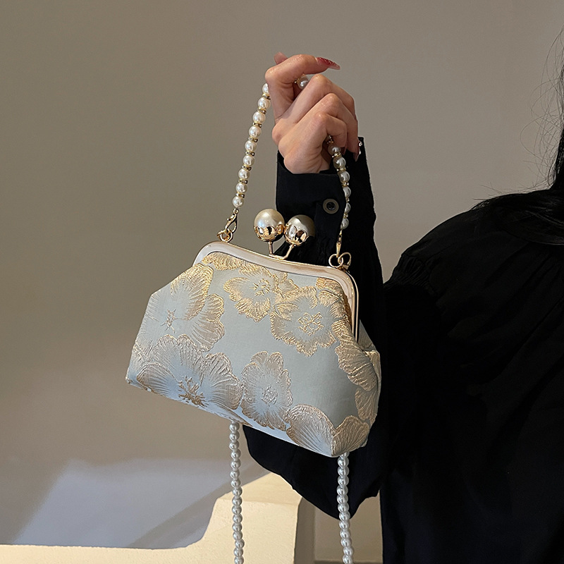 Nuova borsa da sera versatile in perle, stile cinese, con tracolla, ricamata, da donna, retrò, cheongsam_voghion.com