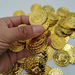 海盗金币玩具 万圣节道具筹码币100元50元20元10元5元1元面值奖励