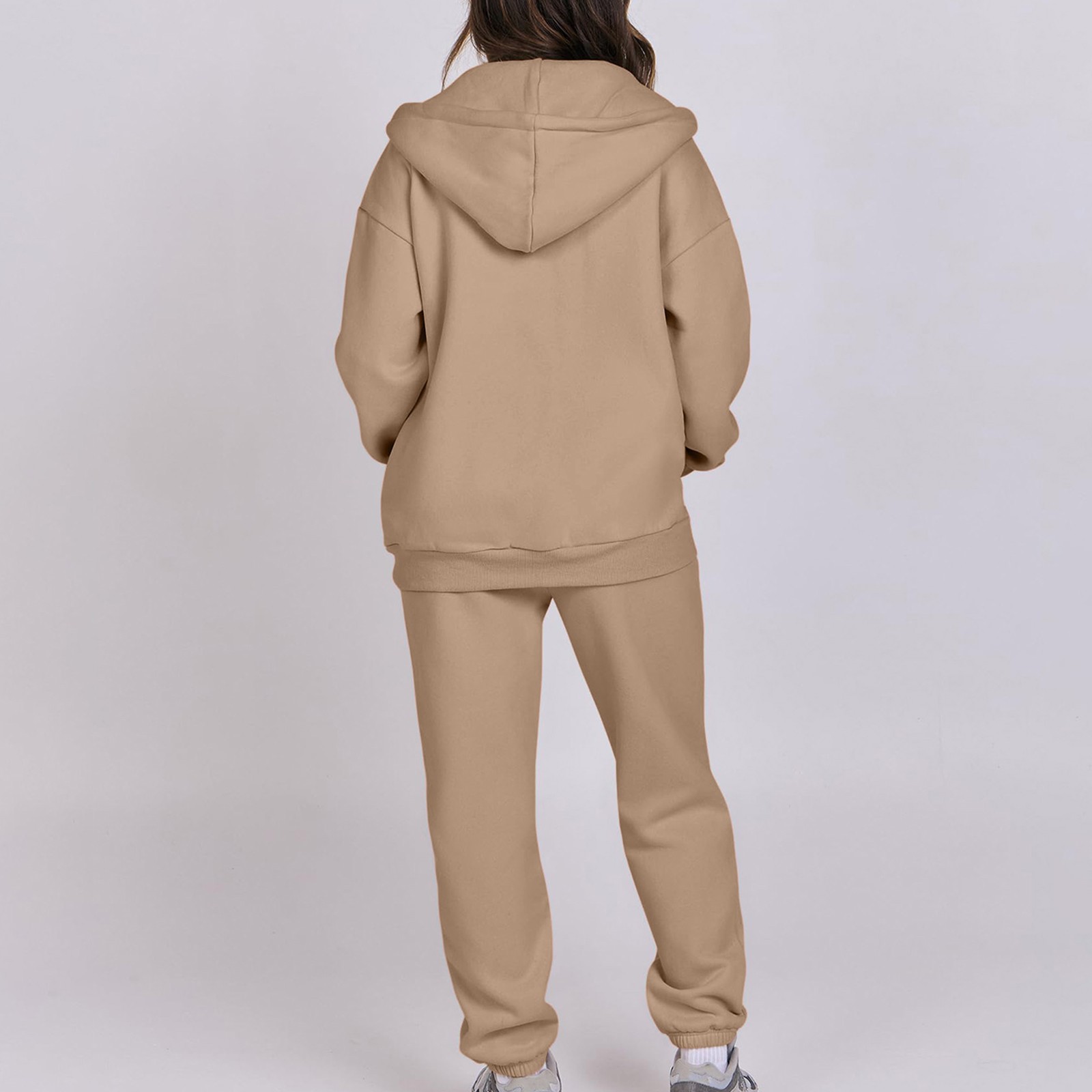 Felpa con cappuccio in pile stile coreano autunno inverno per donna, casual, ampia, con cappuccio, per coppia_voghion.com