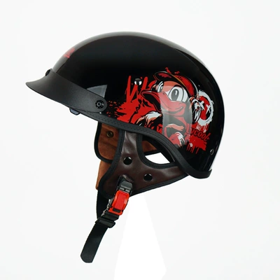 Motorcycle Helmet Men's Spring and Motosiklet kaskı (dəbilqə) - 112-trendy-brand-with-black-mirror-s