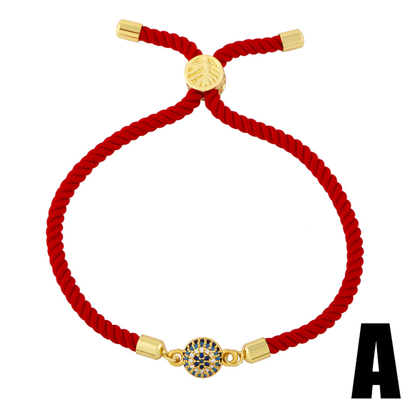 Moda Cuerda Roja Diablo Ojo Pulsera Tejida Pareja display picture 4