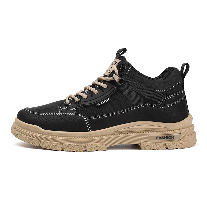 Zapatos de hombre 2024 otoño nuevo estilo herramientas estilo botas Martin deportes de ocio trabajo impermeable suela gruesa resistente al desgaste alta más terciopelo