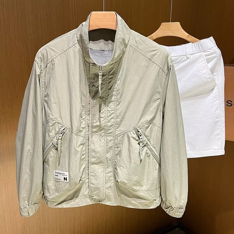 Crock Coat Jacket Autumn Thin Fashionable Baseball Suit Light Outdoor Sports Casual Men's New Spring and Autumn 2024