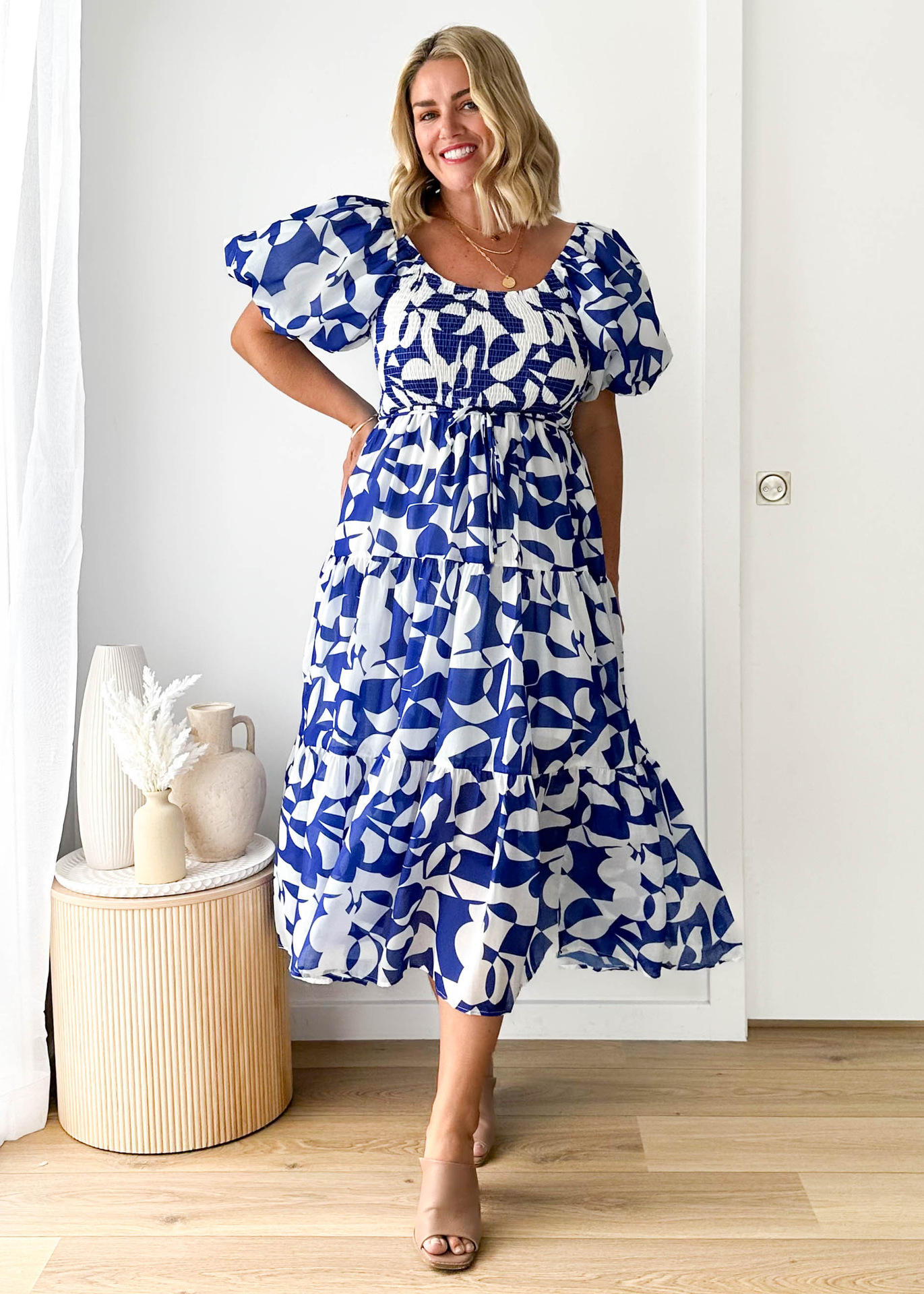 266g Weight Maxi Long Dress Dress Length Type Short Sleeve Sleeve Length Swing Dress Dresses Type Puff Sleeve Sleeve Type Polyester Fabric Type High Waist Waist Line Holiday, Daily Occasion Off Shoulder Neckline Slim Fit Type Flower Pattern Spring Season Women's Gender Printing Design Elegant, Pastoral Style Wholesale Women's Elegant Pastoral Printing Flower Holiday Daily Off Shoulder Short Sleeve Swing Dress 31