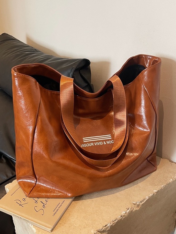 Súper suave bolsa grande de moda elegante color sólido aceite de cera de cuero bolsa de equipaje de corta distancia bolsa de yoga fitness bolsa de deporte