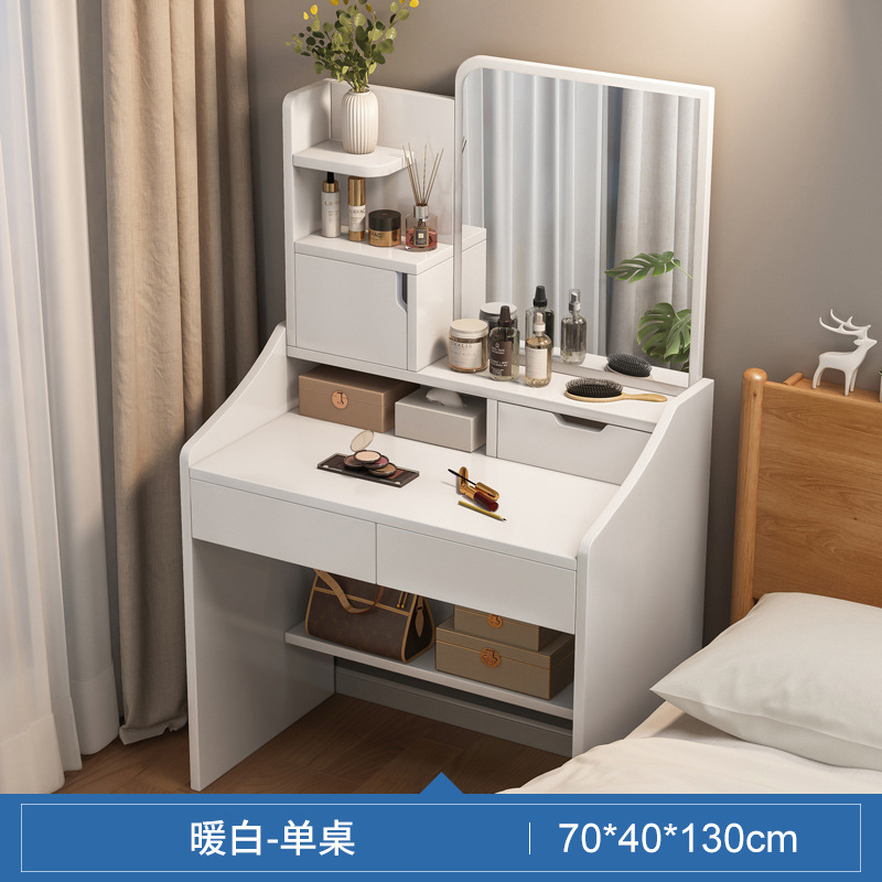 Tocador dormitorio moderno simple pequeño apartamento en línea celebridad estilo ins mesa de maquillaje espejo simple nueva mesa de maquillaje pequeña