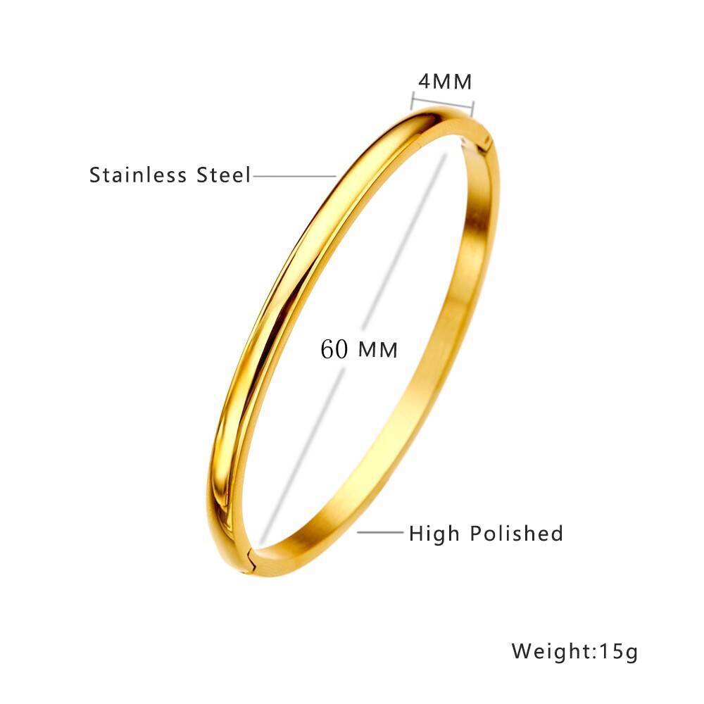 Minimalist Titanium Steel Spherical Bangle For Couples Elegant_voghion.com