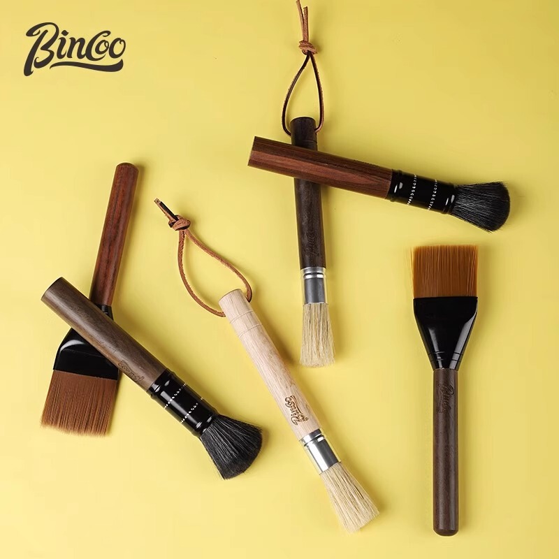 Bincoo Italian coffee brush bean grinder cleaning brush table cleaning soft brush coffee powder cleaning brush