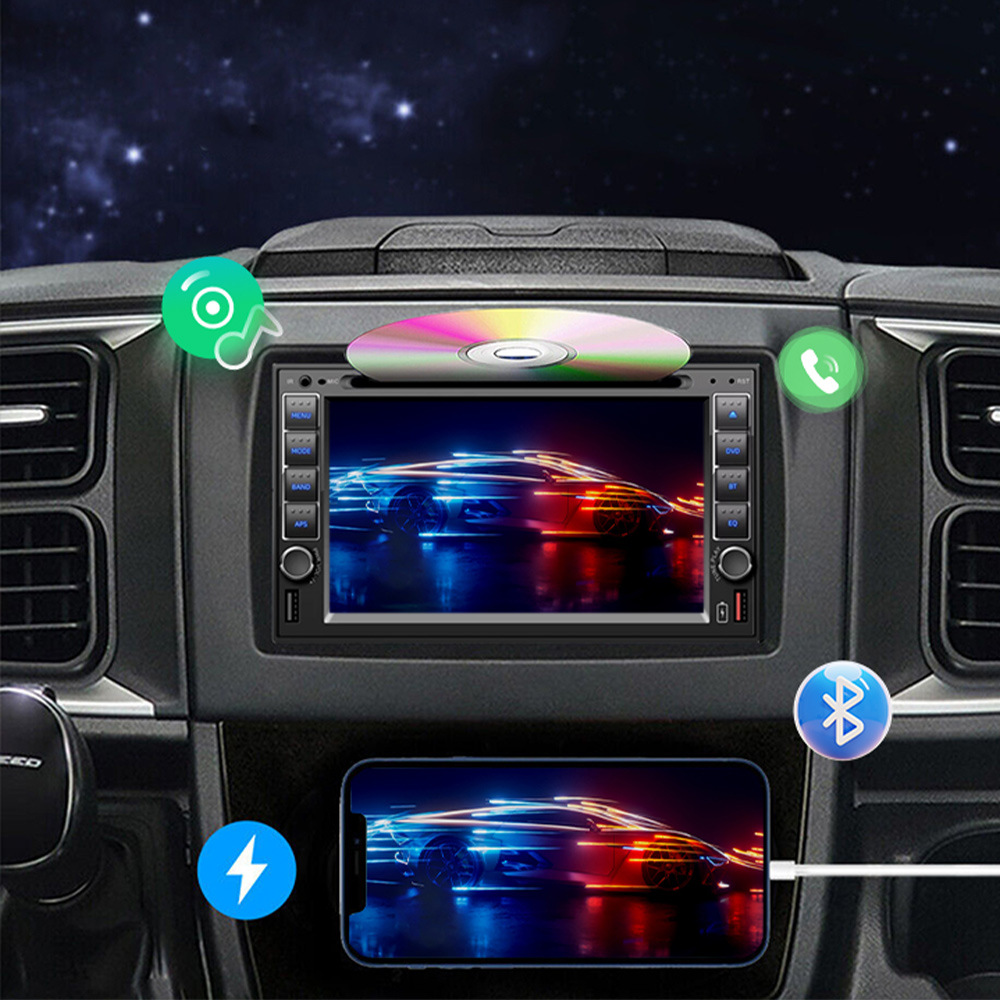 6.2inch Car Bluetooth Dvd Cd Car Mp3 Mp5 Player Mobile Phone Interconnection Dual-Disk Universal Model Hd 12V