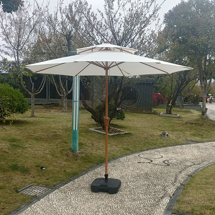 Paraguas al aire libre patio al aire libre jardín mitad de paraguas solar camping cabina de seguridad paraguas image 36