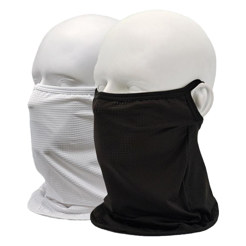 Ice Silk Breathable Mesh Sun Protection Mask with Ear Loops, Face and Neck Protection, Neck Gaiter, Summer Outdoor Sports Cycling Headgear