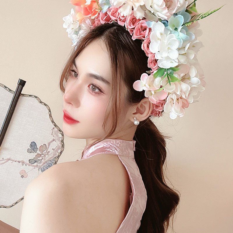 933g Weight Hair Band Hair Accessories Type 1 Piece Quantity Daily Occasion Cloth Material Flower Pattern All Seasons Season Women's Gender Sweet Style Sweet Women's Flower Cloth Hair Band 9