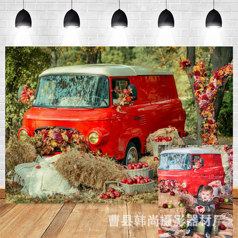 New Western photography background cloth rural western Denim children's photography background party decoration banner foreign trade