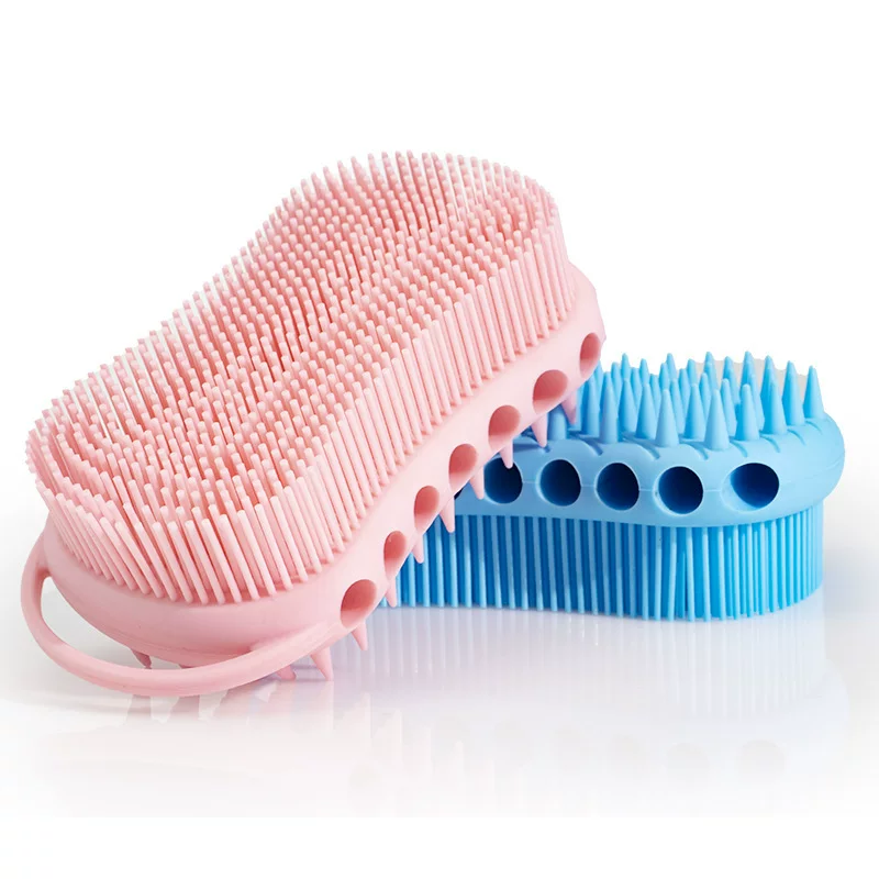 Silicone massager for scalp, double-sided strap, wholesale, scalp cleansing