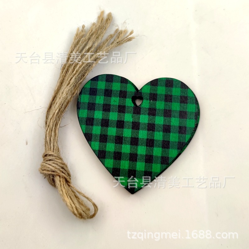 33 modelos de cuadros verdes y negros serie navideña piezas de madera colgante de decoración navideña se pueden combinar libremente 10 piezas en un paquete