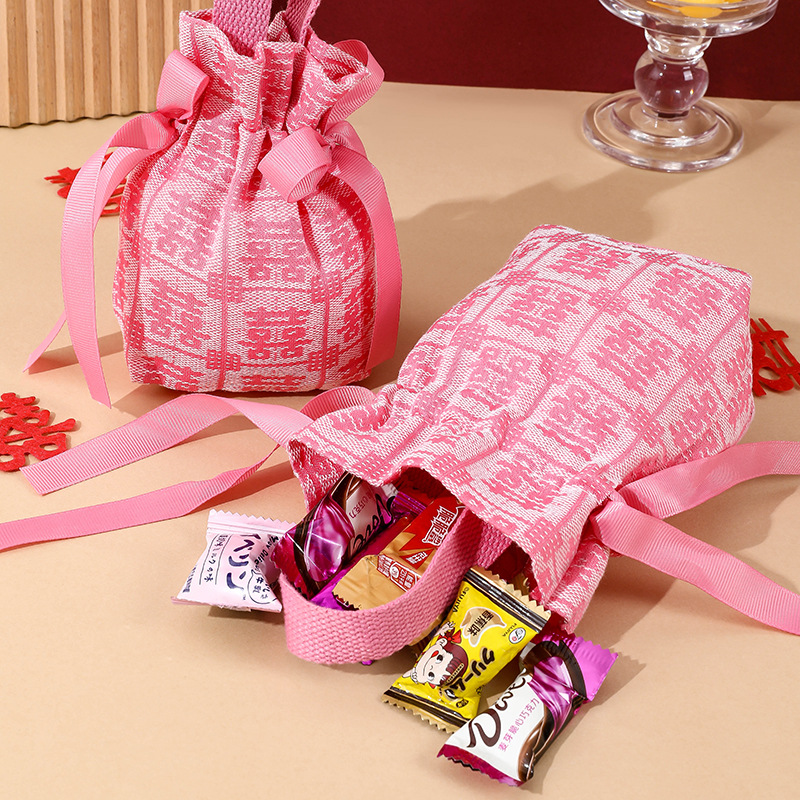 Wedding candy box Wedding candy box 2023 new wedding special wedding candy bag high-end niche canvas bag European style