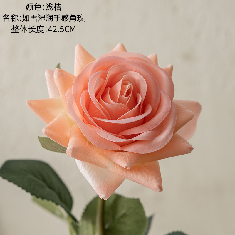 INS estilo Toque Hidratante Rosa fábrica de flores artificiales decoración del hogar de la boda que sostiene la pared de la flor falsa MW60000