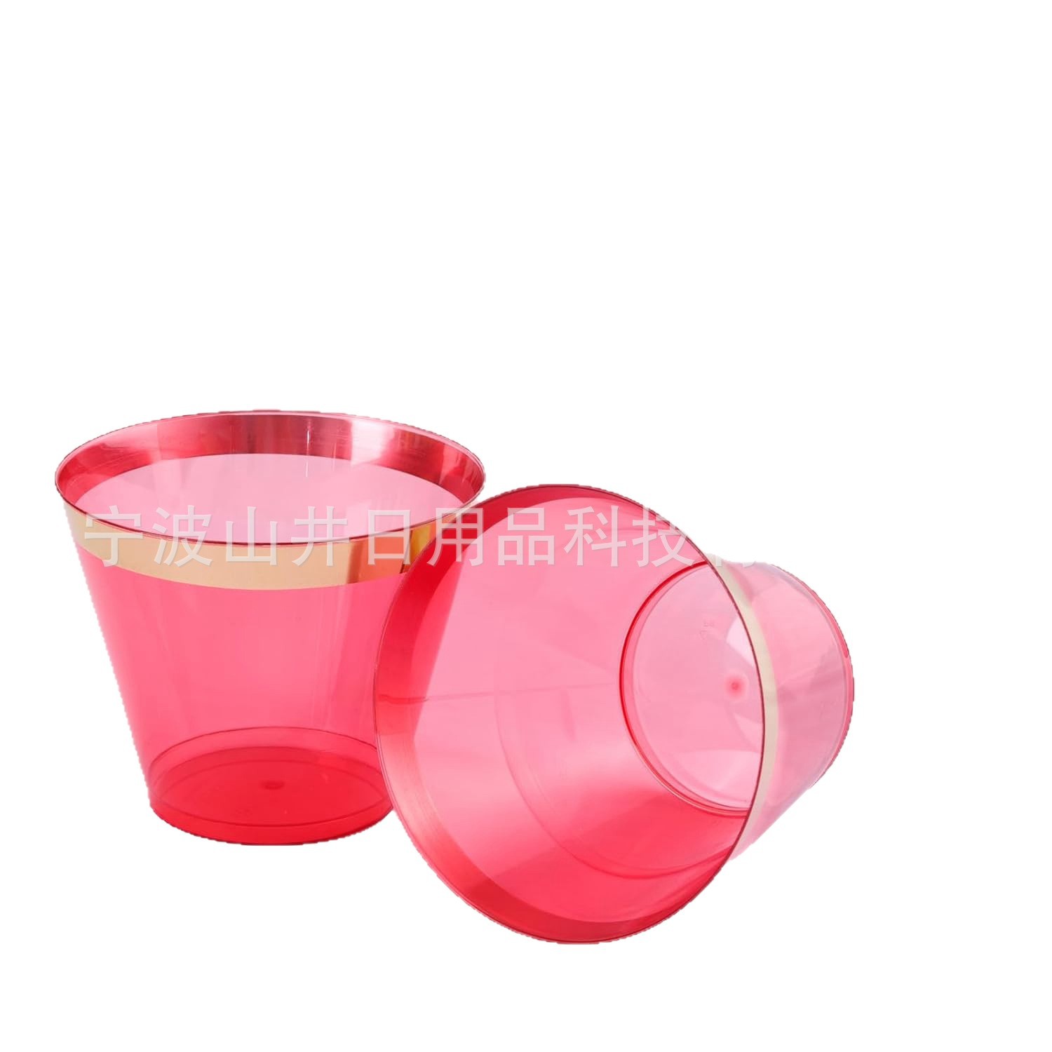 9oz desechable taza aérea roja taza aérea de plástico rojo taza de plástico duro taza de agua taza de vino gruesa doméstica espacio